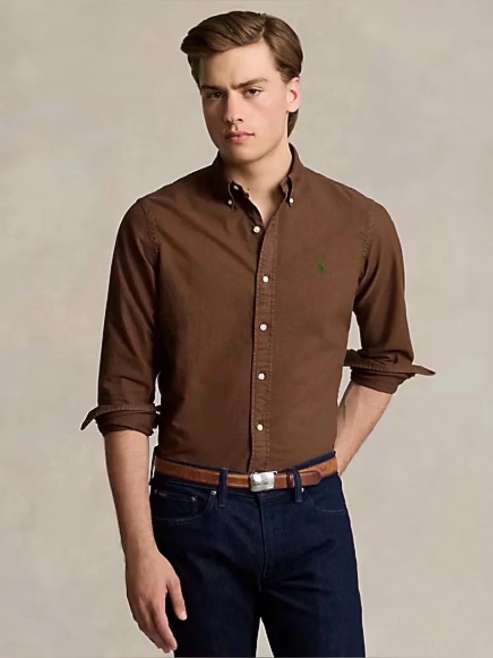 Classic Fit Garment-Dyed Oxford Shirt